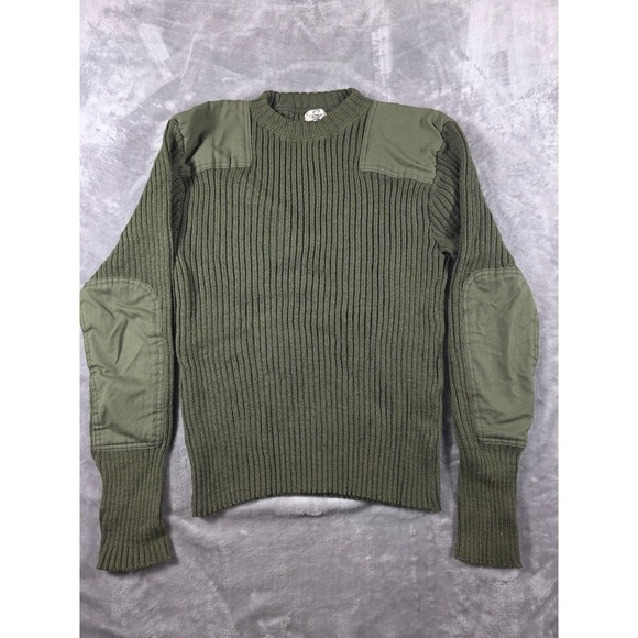Mitts Nitts Other - Mitts Nitts Military Wool Comando Service Sweater Mens 42 Ribbed Elbow Patch